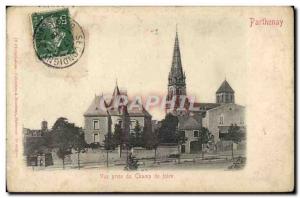 Old Postcard Parthenay View from the fairgrounds