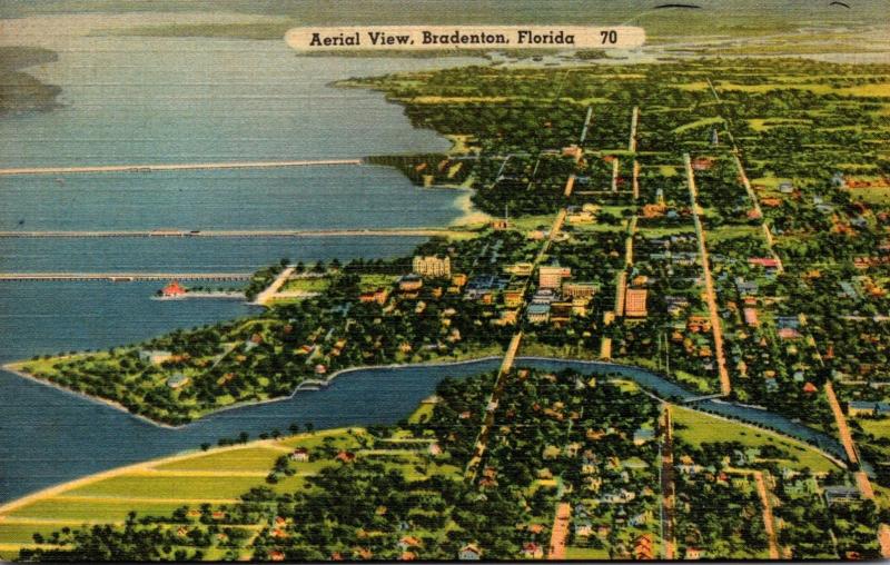 Florida Bradenton Aerial View 1941