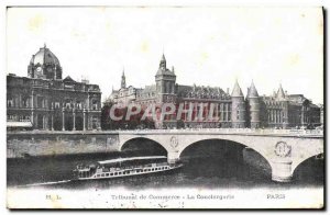 Old Postcard Paris Commercial Court the Conciergerie