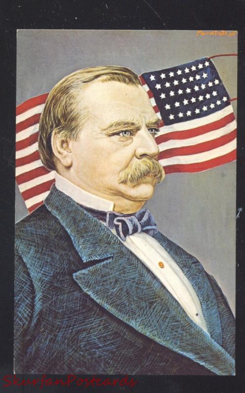 UNITED STATES PRESIDENT GROVER CLEVELAND VINTAGE POSTCARD