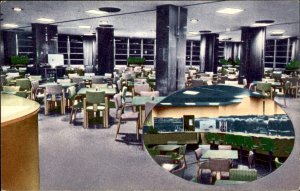 Charlotte North Carolina Airport 77 Restaurant c1950-60s Vintage Postcard