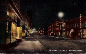 Wyoming Billings Broadway At Night At Night 1920