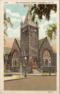 Parkersburg West Virginia First Presbyterian Church Postcard Z29