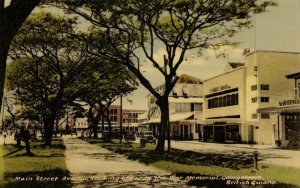 british guiana, Guyana, Demerara, GEORGETOWN, Main Street Avenue 1950s Postcard