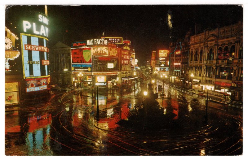 Piccadilly Circus at Night, London, England