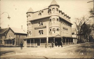 Rockland Maine ME Narragansett Hotel & Street c1910 Real Photo Postcard