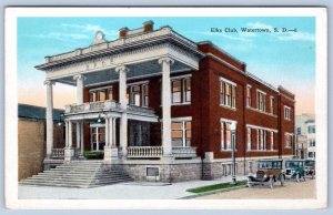 1920s B. P. O. E. ELK'S CLUB BUILDING WATERTOWN SOUTH DAKOTA SD ANTIQUE POSTCARD