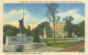 Augusta Maine World War I Memorial  Postcard Unused