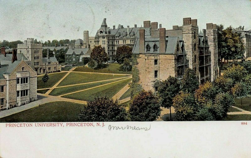 Princeton University,  Princeton, New Jersey, Early Postcard, Used in 1908