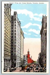 Corner King & Yonge Streets  Toronto  Canada  Postcard