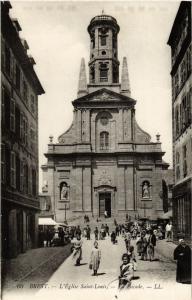 CPA BREST - L'Église St-Louis La Facade (253023)