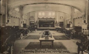 Boston MA 1916 Auto Car Show Mitchell Exhibit Paul Revere Hall RPPC