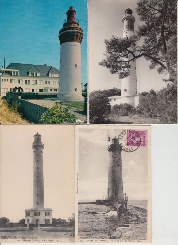 LIGHTHOUSES PHARES FRANCE 74 Vintage Postcards Mostly pre-1980 (L5526)
