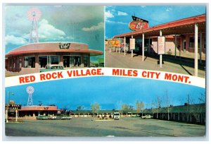 1961 Red Rock Village Miles City Montana MT Multiview Inn Vintage Postcard