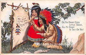 Oh You Bright Eyed Little Sioux 1916 Indian Unused 