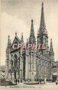 Old Postcard Mulhouse Protestant church