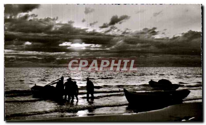 Postcard Old Ostseeheilbad Niendorf Morgenstimmung an der Ostsee Boat