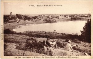 CPA ILE-de-BREHAT Le Lac Interieur - Le Village - Moulin de Keranroux (1294986)