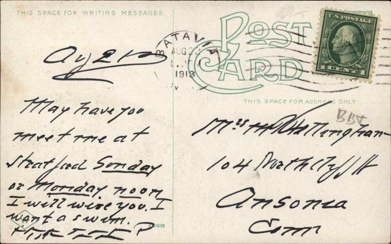 Batavia NY Hotel Richmond Main St. c1910 Postcard