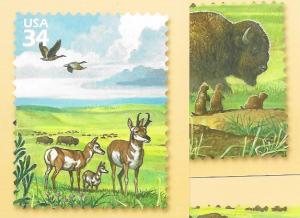 US Great Plains Prairie. 17 Jumbo 5X7 Postcards, with Mini-Poster