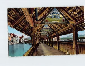 Postcard Kapellbrücke Lucerne Switzerland