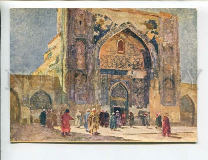 432986 Uzbekistan Samarkand In courtyard Tilla Kari mosque ISUPOV Vintage PC