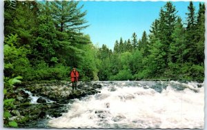 Postcard - Rugged and Fast Rushing Stream of Maine, USA