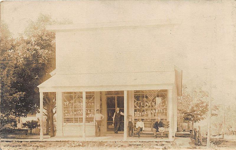 Hesper ND General Store in 1907 RPPC Postcard