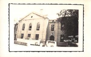 Inez Kentucky Court House Real Photo Antique Postcard J52214