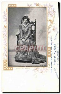 Postcard Old Woman Theater Miss Delvair