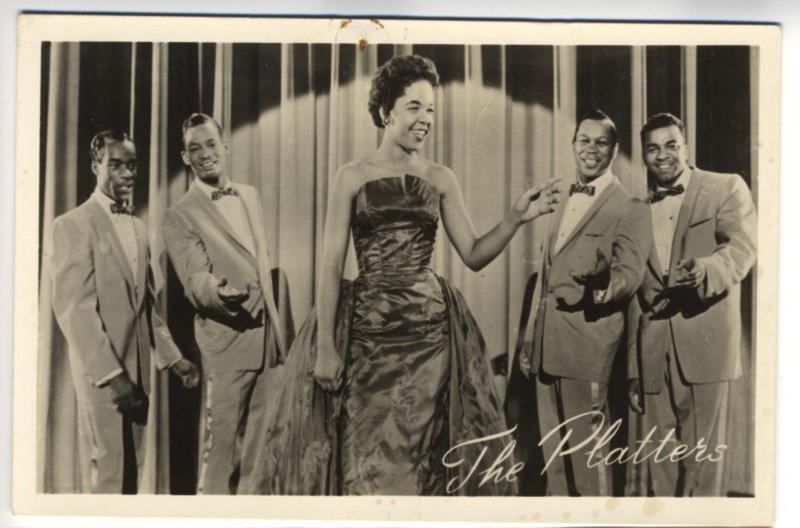 Black Americana The Platters Singers Real Photo RPPC  Postcard