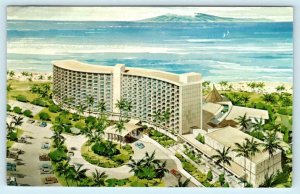 KAANAPALI BEACH, Hawaii HI ~ MAUI SURF HOTEL 1973 Birdseye Artist View Postcard