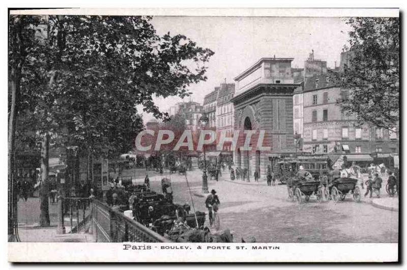 Old Postcard Paris Porte St Martin