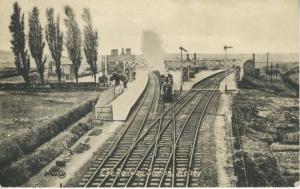 The Railway Station Helsby Cheshire England UK Train Railroad c1916 Postcard E11