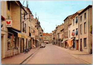 Les Martres-De-Veyre Avenue De La Gare France Business District Postcard