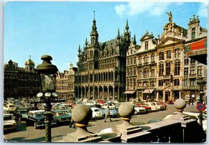 Postcard - A part of the Market place - Brussels, Belgium