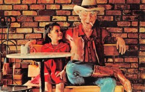 Wall Drug Store Cowboy & Girl South Dakota 1967 Provo, SD Vintage Postcard