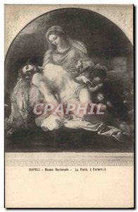 Postcard Old Napoli Museo Nazianale Pieta Caracci