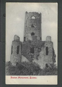 1905 Post Card Sussex Grt Britain Racton Monument Most Haunted Place In Sussex