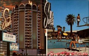 Las Vegas NV Sands Hotel Diving Bathing Pool Postcard