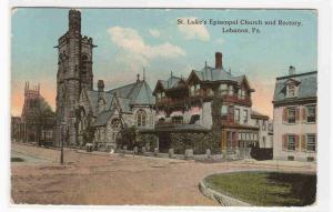 St Lukes Episcopal Church Lebanon PA 1910c postcard