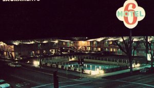 Motel 6 - Sacramento, California - Vintage Postcard