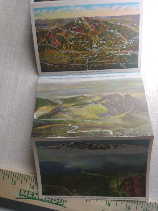 Postcard Folder Above the Clouse, Summit Pikes Peak, Colorado