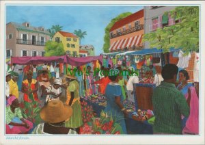 Shopping Postcard -Images Des Antilles, Marche Forain Dans La Ville RR13876