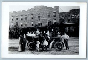 c1950's Orient Hotel Building Guests Car Pecos Texas TX RPPC Photo Postcard
