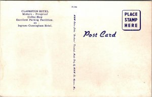 Postcard Clarkston Hotel in Nashville, Tennessee~136286