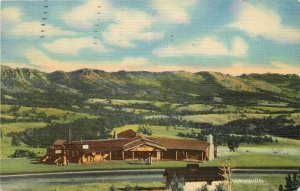 Postcard 1953 Wyoming Cheyenne Laramie Panorama Tavern Sherman Hill WY24-3287