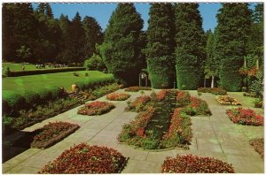 Italian Garden, Butchart Gardens, Victoria, BC, Vintage Chrome Postcard