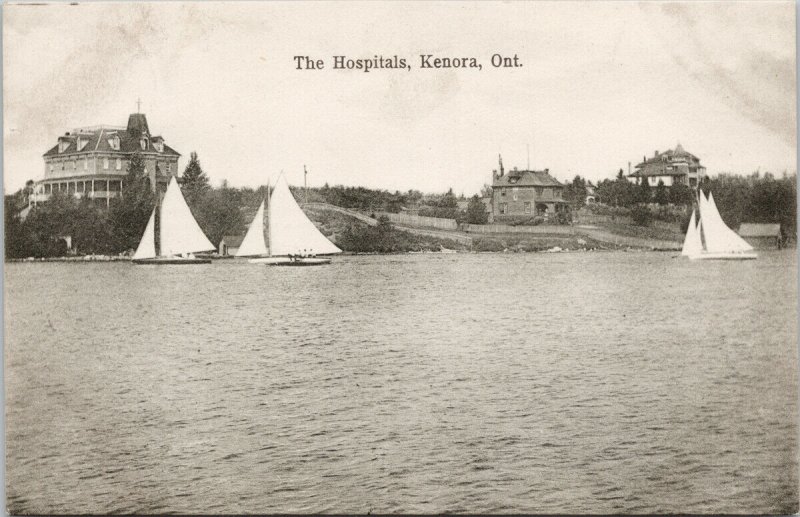 The Hospitals Kenora Ontario ON c1907 Duplex Cancel Postcard H13 