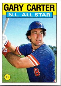 1986 Topps Baseball Card NL All Star Gary Carter sk10675